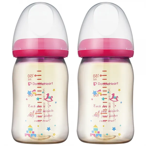 더블하트 소프트터치 모유실감 PPSU 젖병 160ml 트윈팩, 노꼭지, 토이