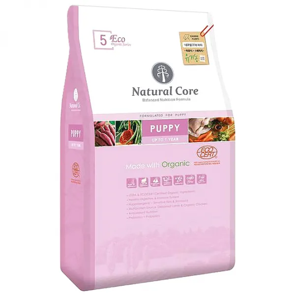 네츄럴코어 퍼피 양고기 Eco5 오가닉 반려견 사료 2kg 1개