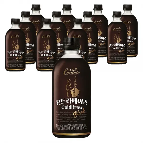 칸타타 콘트라베이스 콜드브루 블랙, 500ml, 12개