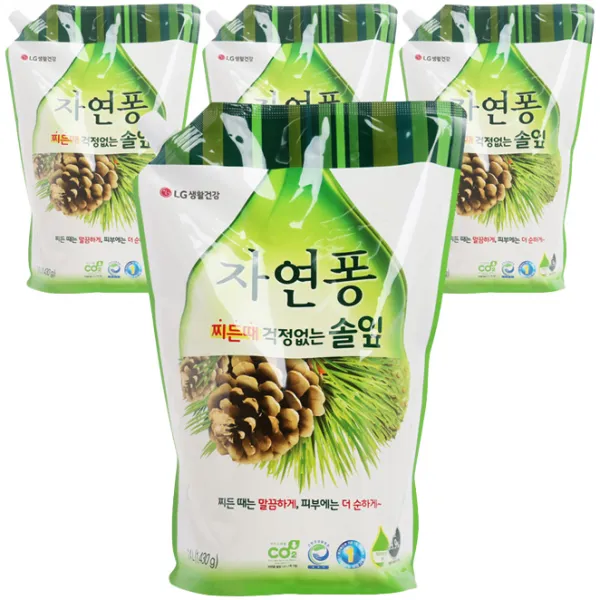 자연퐁 찌든때 걱정없는 솔잎 주방세제, 1.4L, 4개