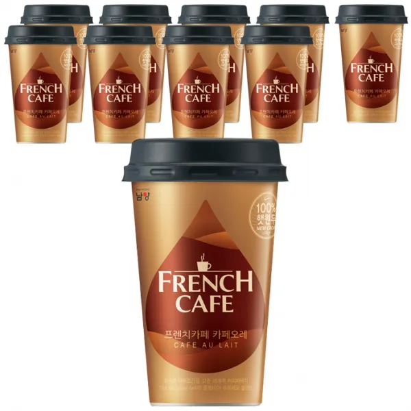 프렌치카페 카페오레 컵커피, 200ml, 10개
