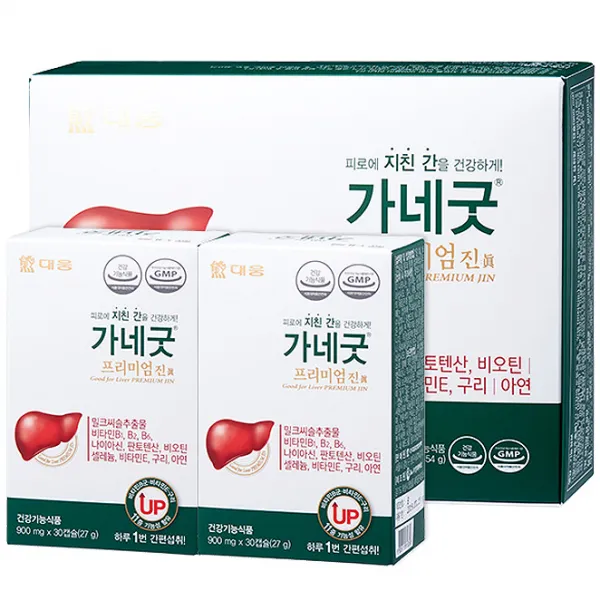 대웅생명과학 가네굿 프리미엄 진 밀크씨슬 세트, 30정, 2개