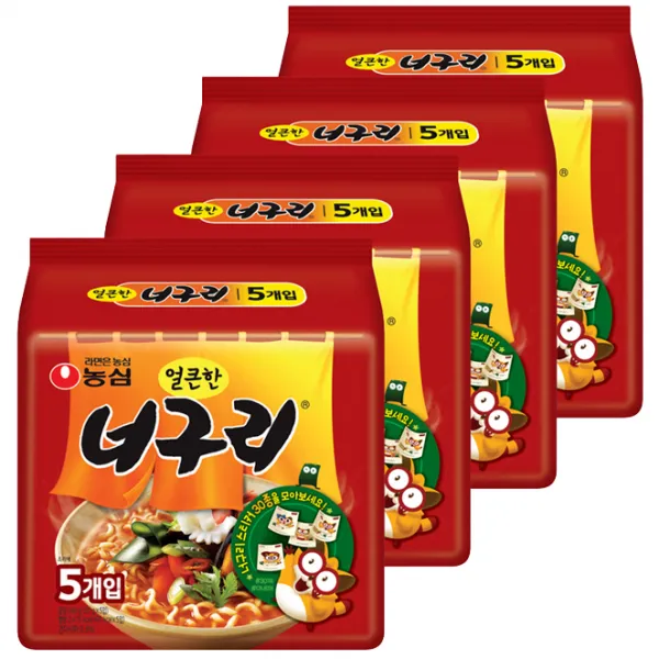 농심 얼큰한 너구리 120g 20개