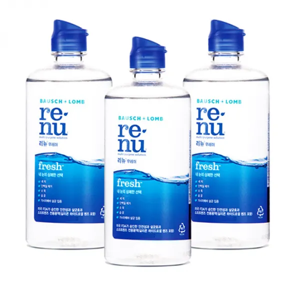 바슈롬 리뉴 후레쉬 렌즈세정제, 355ml, 3개