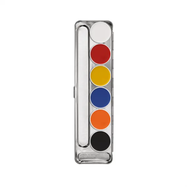 크리오란 아쿠아컬러 페이스 페인팅 팔레트 졸리페이스A 20ml, 6색, 1개