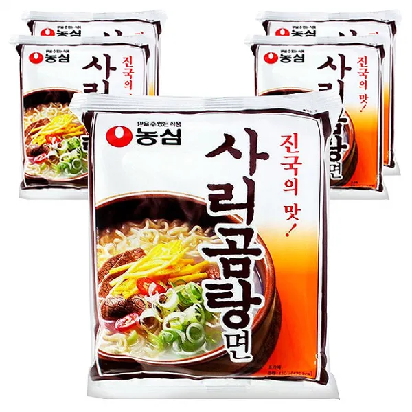농심 사리곰탕면 봉지 110g 5개