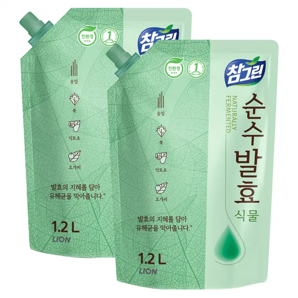 참그린 순수발효 식물 주방세제, 1.2L, 2개