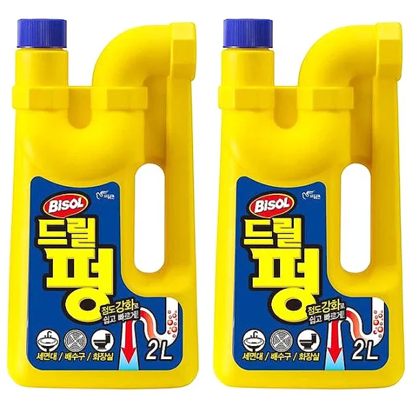 피죤 파워 드릴펑 배수구세정제 2l 2개