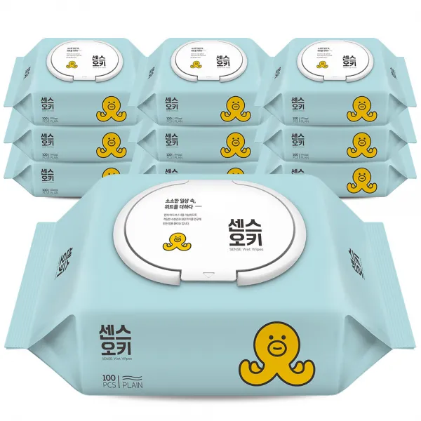 센스 물티슈 캡형 100매입 10팩
