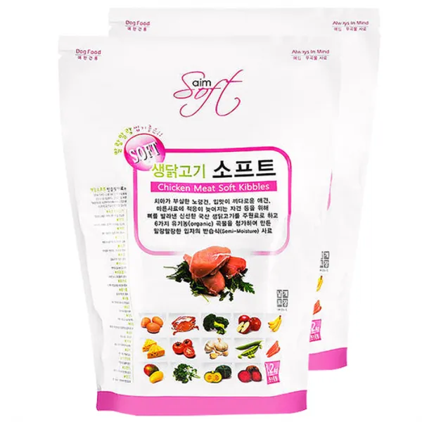 대한사료 생닭고기소프트 강아지사료, 1.2kg, 2개