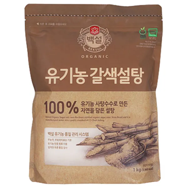 백설 유기농 갈색설탕, 1kg, 1개