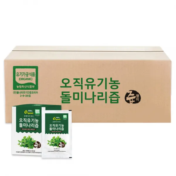 즙쟁이 오직 유기농 돌미나리즙, 80ml, 100개입