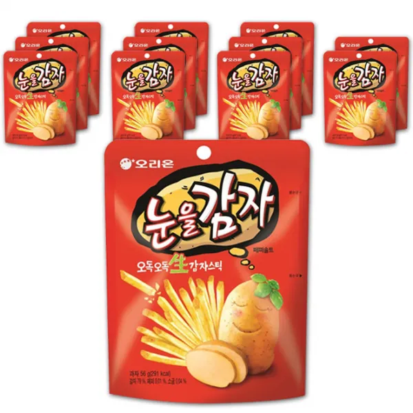 오리온 눈을감자, 56g, 12개