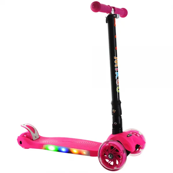 미코우 Led 발판 접이식 킥보드 핑크