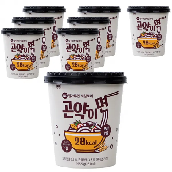 다신샵 곤약이면 보리우동, 196.5g, 8개입