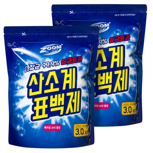 줌 플러스 산소계 표백제, 3kg, 2개