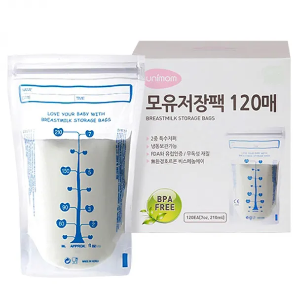 유니맘 모유저장팩 210ml, 120매, 1개
