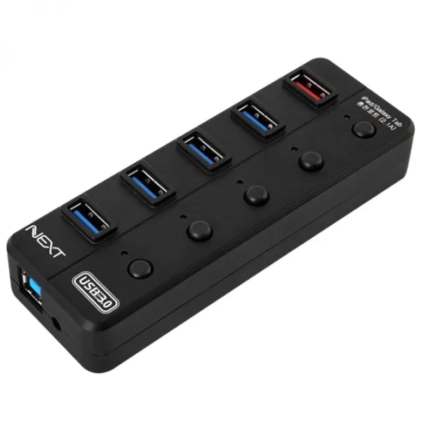 USB3.0 4포트+충전 1포트 유전원허브 /NEXT-UH305, 단일색상