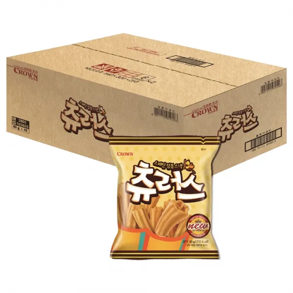 크라운 츄러스 스낵, 40g, 40개입