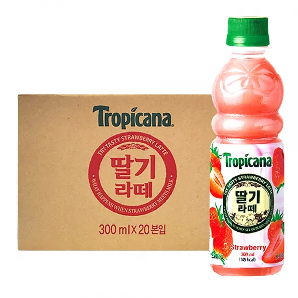 트로피카나 딸기라떼 음료, 300ml, 20개입