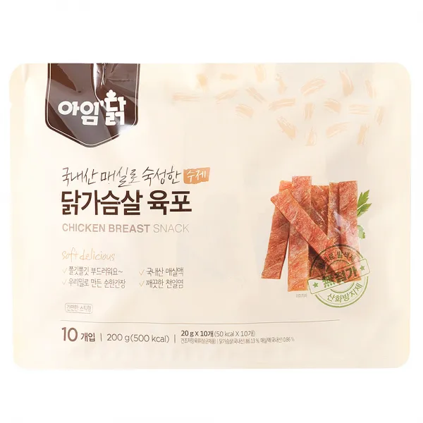 아임닭 국내산 매실 숙성 수제 닭가슴살 육포, 20g, 10개입