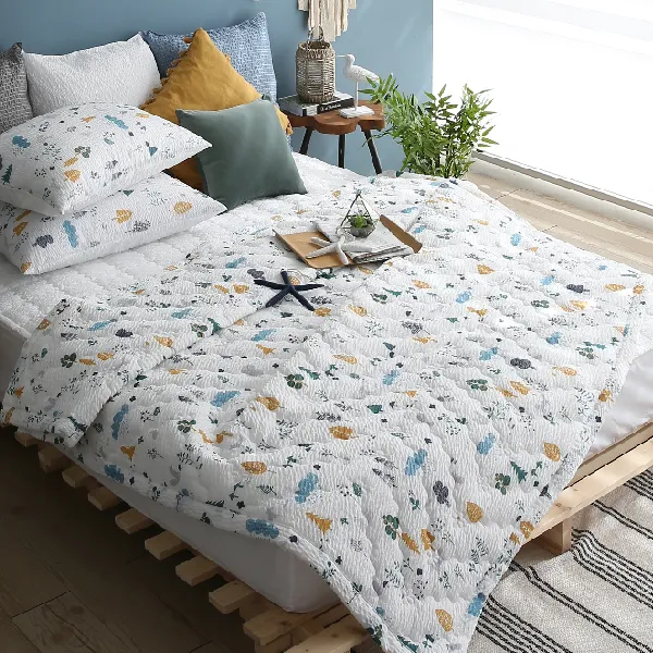 아망떼 웨이크 시어서커 리플 퀼팅이불 White