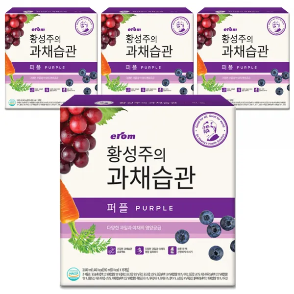 이롬 황성주의 과채습관 퍼플, 190ml, 64개입