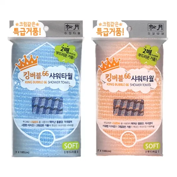 송월타월 킹버블 샤워타올, 랜덤 발송, 5개입