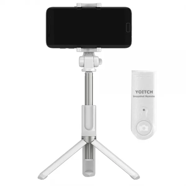 요이치 무선 삼각대 블루투스 셀카봉 욜로 화이트 YSS-WT300