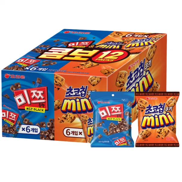 오리온 초코칩 45g x 6p + 미쯔 미니 42g x 6p, 1세트