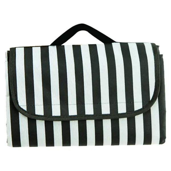 해피툴 스타일리쉬 라인 방수 피크닉매트 가방형 블랙