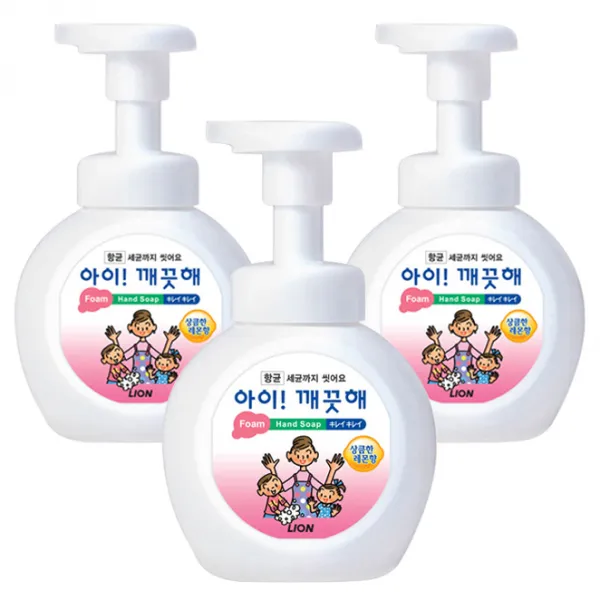 아이깨끗해 핸드워시 용기형 상큼한 레몬향, 250ml, 3개