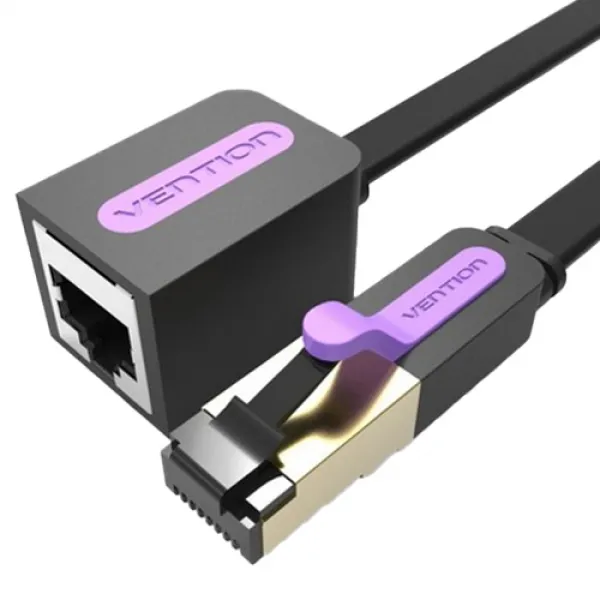 벤션 칼국수형 S-STP CAT.7 랜선 랜케이블 연장선 10Gbps 3M, 블랙, 1개
