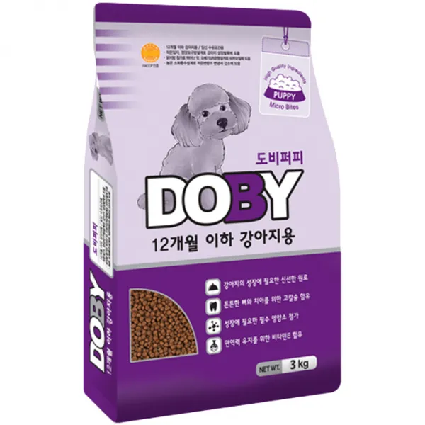 도비 퍼피 닭 마이크로 바이트 애견사료, 3kg, 1개