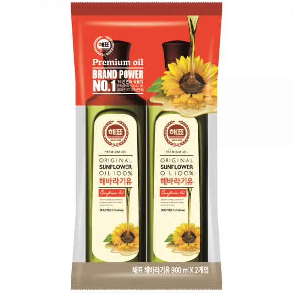 사조해표 해바라기유, 900ml, 2개입