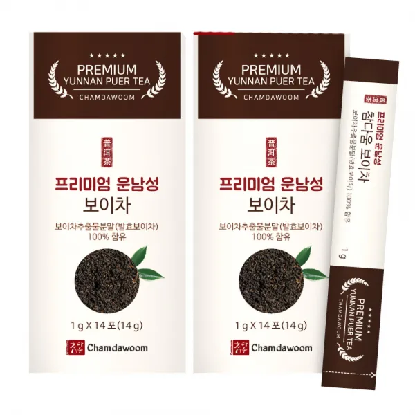 참다움 프리미엄 운남성 보이차 스틱, 1g, 28개