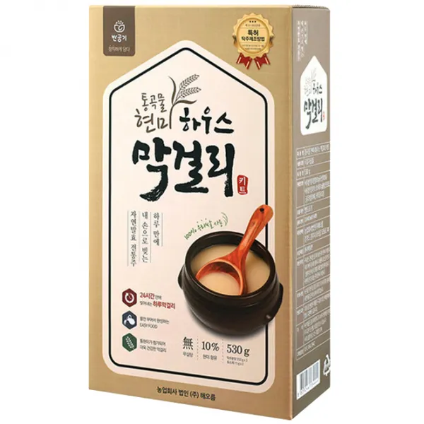 반공기 통곡물 현미 수제 하우스 막걸리 키트 5병분량, 530g, 1세트