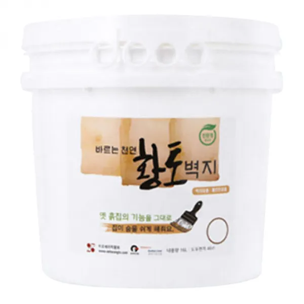 이오세라믹황토 바르는 천연 황토벽지 16l 아이보리