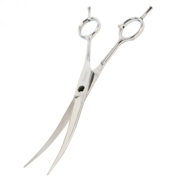 제스파 퍼피스 반려동물 커브가위 블랙볼트 6.75 ZPC70BK2S 17cm, 1개