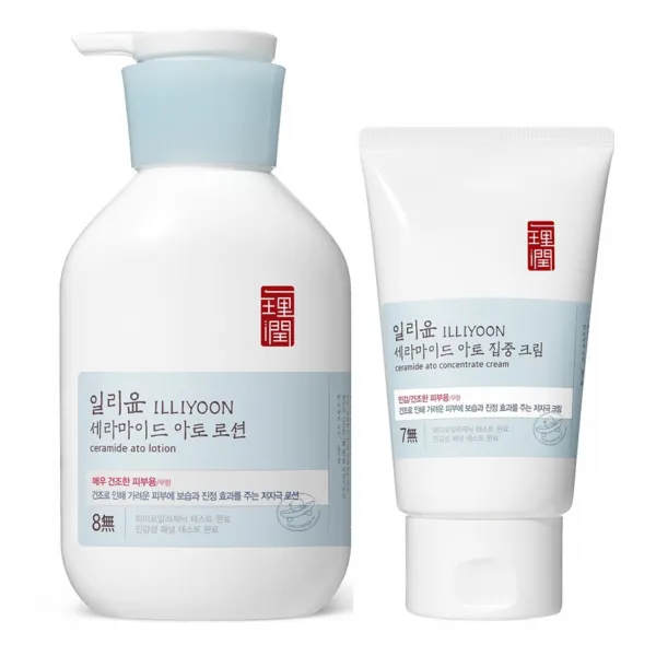 일리윤 세라마이드 아토 로션 528ml + 집중크림 150ml 바디세트 무향 1세트