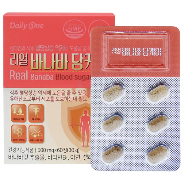 데일리원 리얼 바나바 당케어 60정, 1개