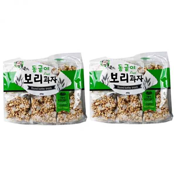 엉클팝 동글이 보리과자, 400g, 2개