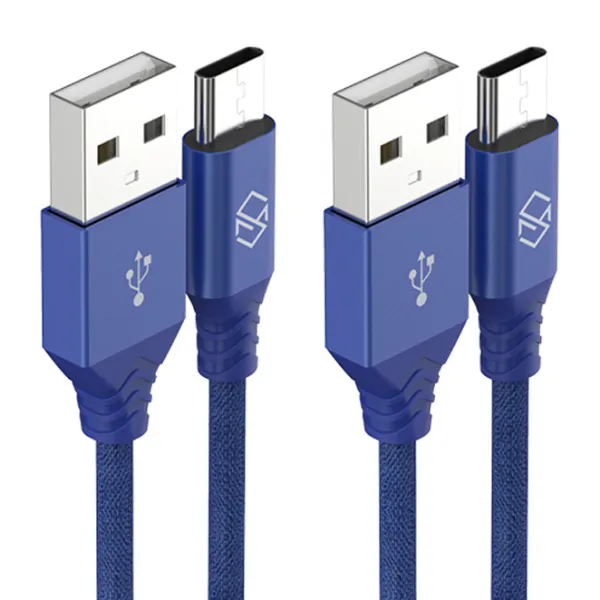 신지모루 더치패브릭 Usb C타입 고속충전 케이블 1m 블루 2개입