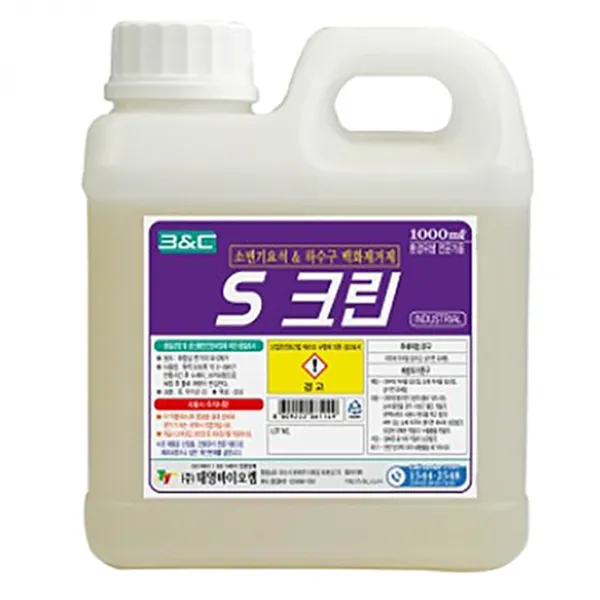 S 크린 소변기 요석 & 하수구 백화제거제, 1L, 1개