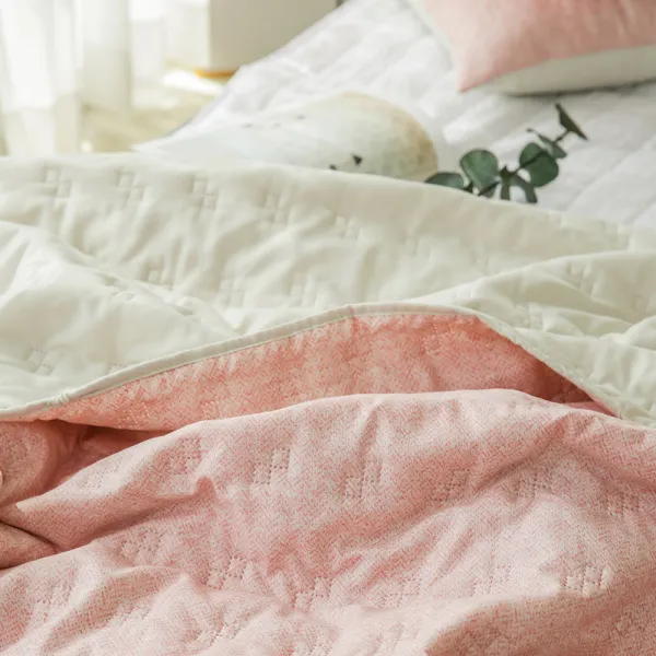 더자리 에코 항균 마이크로 누빔 이불 겸 스프레드 믹스브리앤핑크