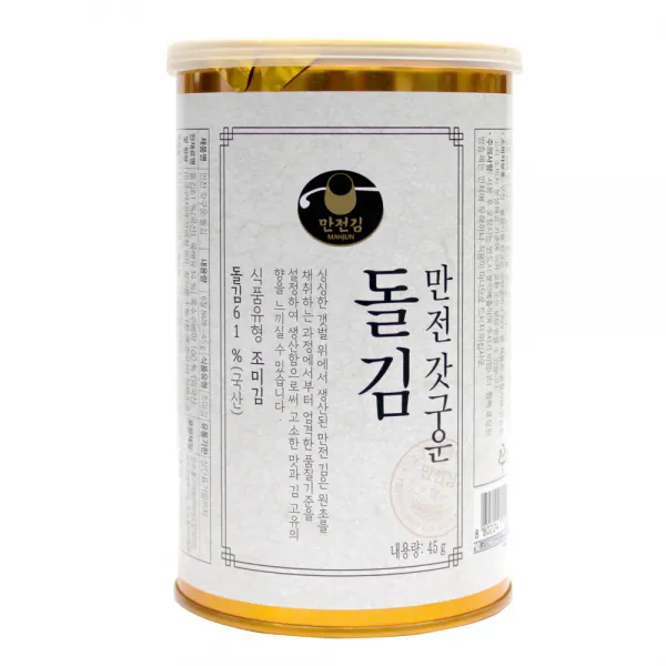 만전김 갓구운돌김 캔 45g, 1개