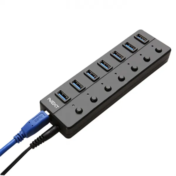 NEXT /USB3.0 허브/7포트/유전원/개별스위치, 707U3