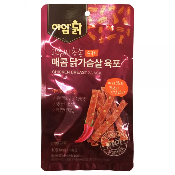 아임닭 고추씨 송송 수제 매콤 닭가슴살 육포, 40g, 1개