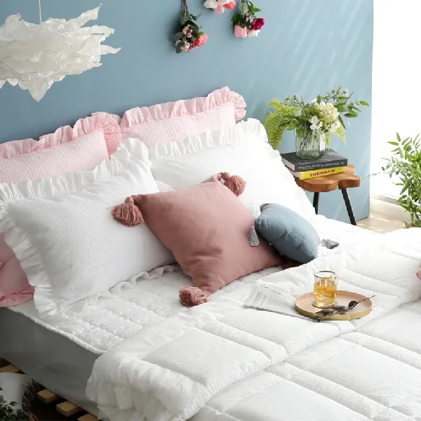 아망떼 리엔나2 시어서커 리플 라이트 차렵이불 O/White