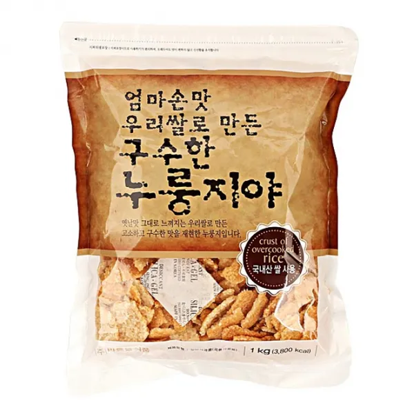 바른들식품 엄마손맛 우리쌀로 만든 구수한 누룽지야, 1kg, 1개